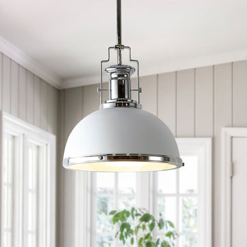 Homer Modern Industrial Iron LED Dome Pendant